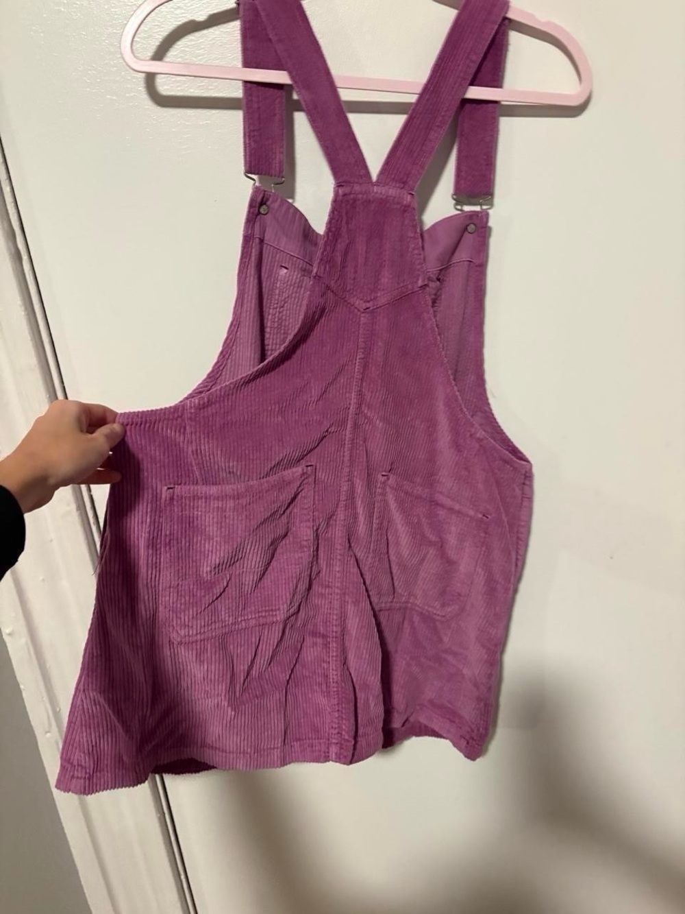 Free People Dylan Cord Skirtall in purple corduroy lg - Picture 7 of 8